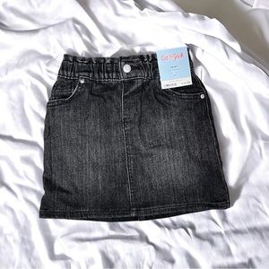 Toddler Girls' Denim Paperbag Skirt - Cat & Jack™ Black